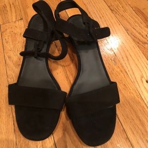 Barely worn black suede Vince sandals